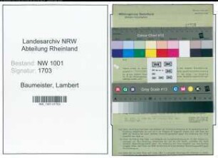 Entnazifizierung Lambert Baumeister, geb. 23.05.1915 (Postinspektor)