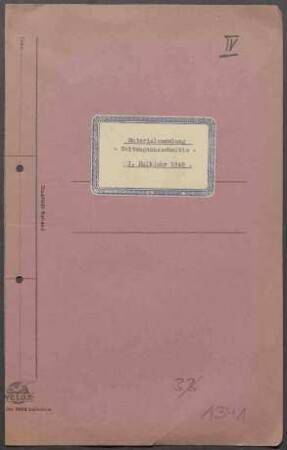 Materialsammlung, hier: "Zeitungsausschnitte - I. Halbjahr 1948"