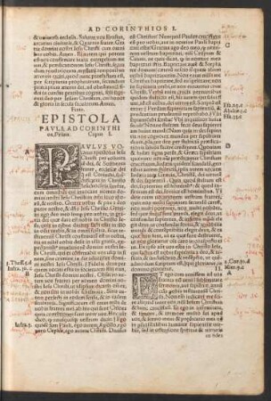 Epistola Pauli, Ad Corinthios, Prima.