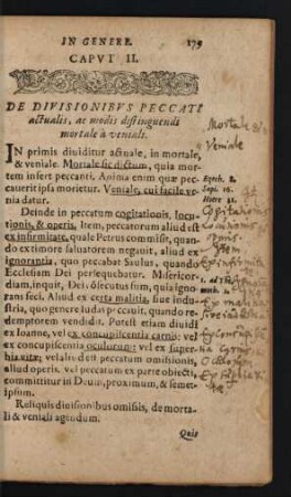 Caput II. De Divisionibus Peccati actualis, ac modis ...