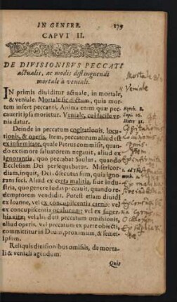 Caput II. De Divisionibus Peccati actualis, ac modis ...