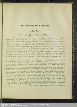 Der Triumphzug des Germanicus
