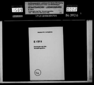 Erhaltung und Berichtigung der württembergisch-badischen Landesgrenze