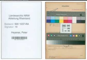 Entnazifizierung Peter Heyeres , geb. 01.08.1905 (Staedt.Angestellter)