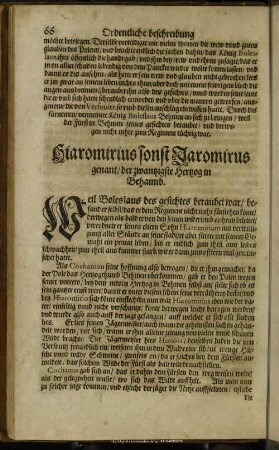 Hiaromirius sonst Jaromirus genant, der zwantzigste Hertzog in Behaimb