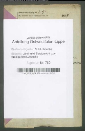 Erblasser: Kettler, Carl Friedrich Wilhelm; Erblasser: Kettler, Charlotte, geb. Klostermann: