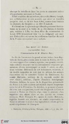 La mort du Rosso (14 novembre 1540)