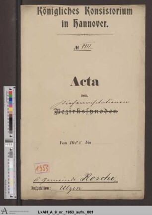 Rosche: Visitationsakten