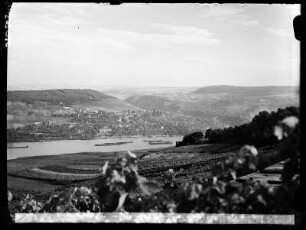 Blick vom Niederwalddenkmal auf Bingen am Rhein