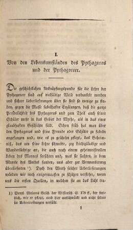 Geschichte der pythagorischen Philosophie