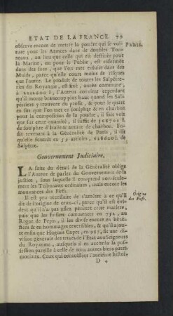 Gouvernement Judiciaire.
