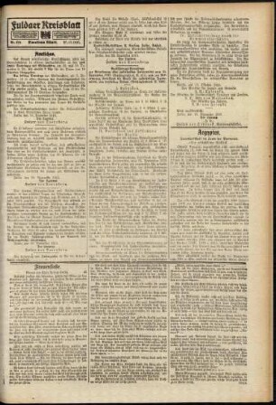 Zweite Ausgabe vom Samstag, den 27. November 1915.