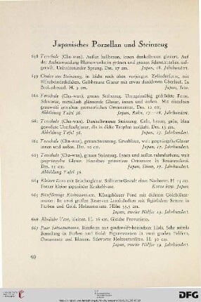 Japanisches Porzellan und Steinzeug (Nr. 658-688)