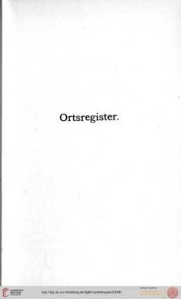 Ortsregister