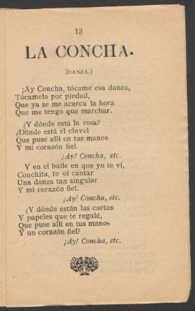 La Concha. : (Danza.)