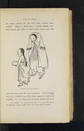 Woman an maid-servant.