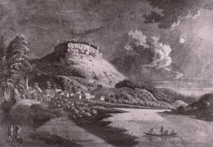 Stadt, Berg und Festung Königstein. Blick von Osten