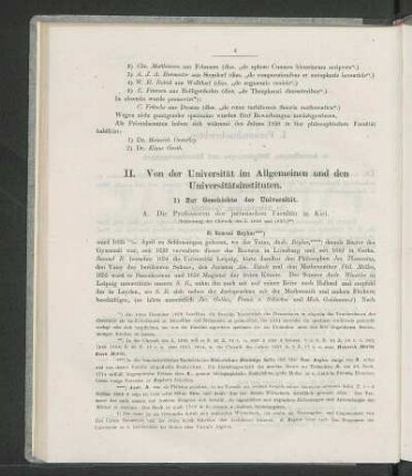 II. Von der Universität im Allgemeinen und den Universitätsinstituten.