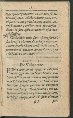 Cap. II. De Voluptate.
