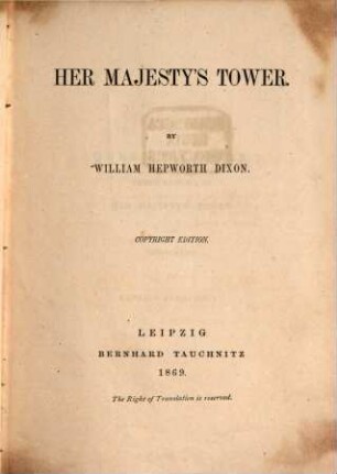 Her Majesty's tower, 1