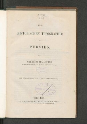 1: Die Strassenzüge der Tabula Peutingerana