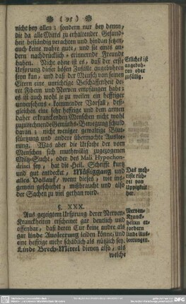 XXX. Dieser Kranckheiten Cur und Heylung