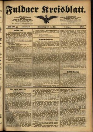 Ausgabe vom Donnerstag, den 11. Juni 1908.