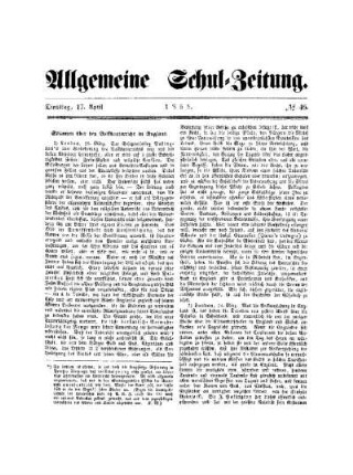 Stimmen über den Volksunterricht in England