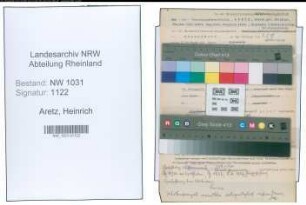 Entnazifizierung Heinrich Aretz , geb. 00.00.0000 (Regierungsinspektor)