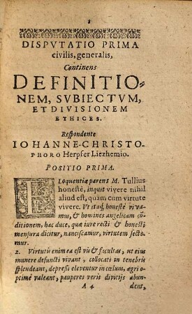 Iacobi Martini ... Disputationes ethicae