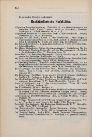 Buchhändlerische Fachblätter