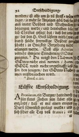 Eilffte Entschuldigung. - Sibenzehende Entschuldigung.