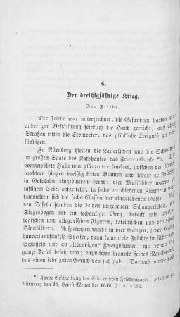 6. Der dreißigjährige Krieg. Der Friede