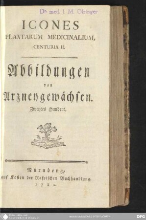 Centuria 2: Icones plantarum medicinalium centuria ...