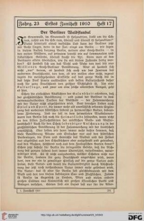 Heft 17 (1. Juniheft 1910)