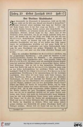 Heft 17 (1. Juniheft 1910)