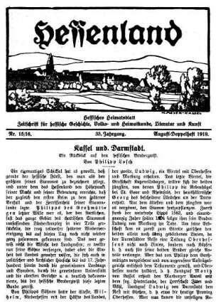 Nr. 15/16 August-Doppelheft 1919