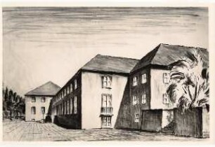 Technische Hochschule Dresden Mensaerweiterung: Perspektivische Ansicht Eingang Seite (Foto von Inv.Nr. 35654)