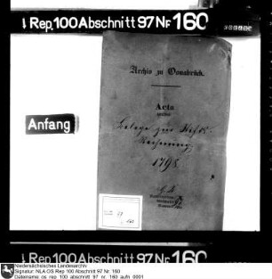 Belege zur Stiftsrechnung