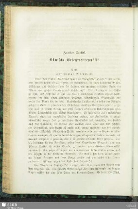 Zweites Capitel. Römische Gelehrtenrepublik