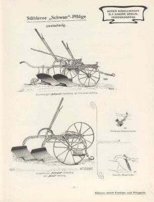Stählerne "Schwan"-Pflüge
