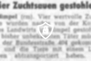 Vier Zuchtsauen gestohlen