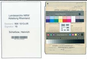 Entnazifizierung Heinrich Scharbow , geb. 02.09.1892 (Bahnbeamter)