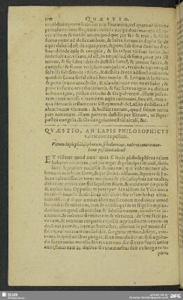Quaestio, An Lapis Philosophicus valeat contra pestem
