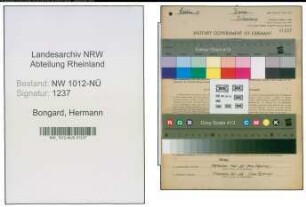 Entnazifizierung Hermann Bongard , geb. 23.02.1890 (Landwirt)