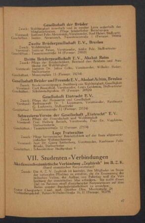 VII. Studenten-Verbindungen