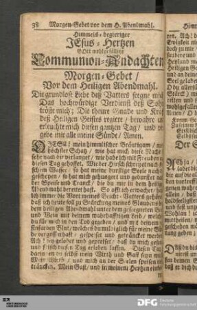 Communion-Andachten.