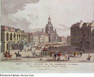 Ansicht des Neumarkts und des Paradeplatzes zu Dresden