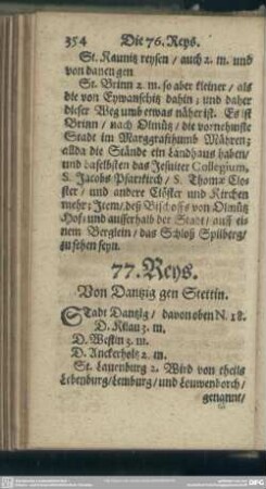 77. Reys. Von Dantzig gen Stettin