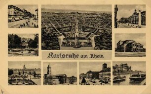 Postkartensammlung Weis mit Ansichten Karlsruhes. Karlsruhe am Rhein